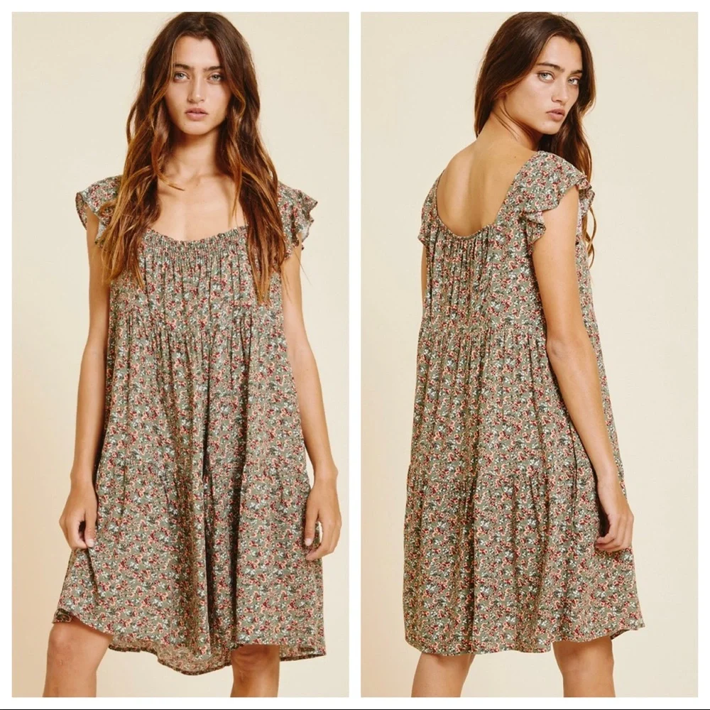 Morgan Sleeveless Ruffle Sleeve Floral Dress - Picture 2 of 4